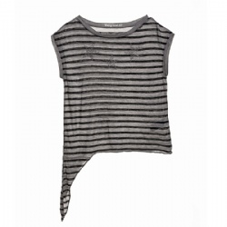 ladies star strass yarn dyed  T-shirt