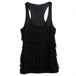 ladies lace and chiffon flouncing vest